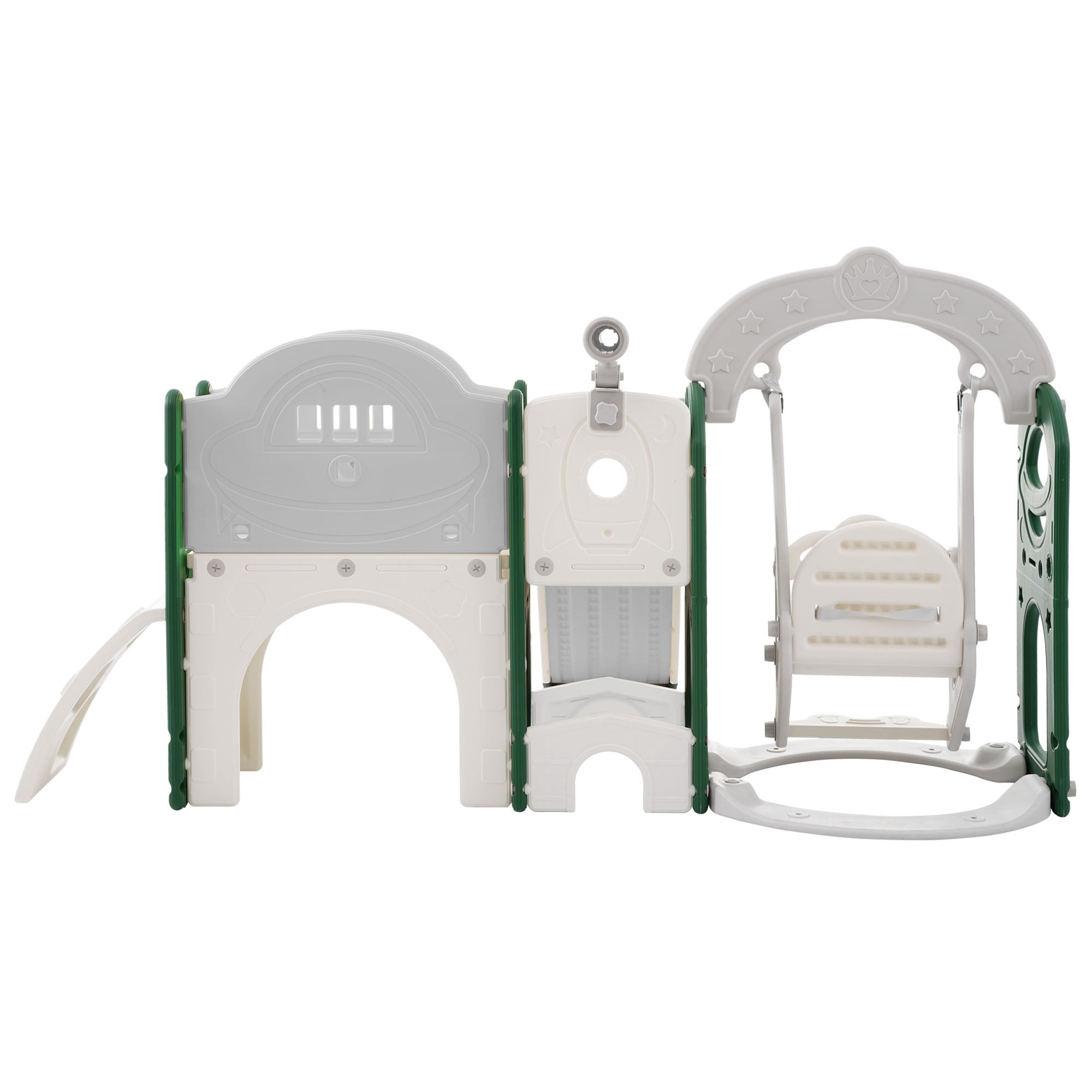 EUROCO 7 in 1 Toddler Slide and Swing Set,Toddler Climber Slide Playset With Basketball Hoop,Kids Slide for Toddlers Age 1+,Outdoor Indoor Playground for Toddlers