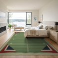thumbnail image 3 of ODIKA 9'x12' Washable Area Rug Non-Slip, Chair-Friendly Football Field Gridiron Retro Pennant Doormat Door Footaball for Dining Room, Basement, Large Office, 3 of 7