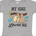 thumbnail image 4 of Inktastic My Gigi Loves Me with Sloth and Hearts Boys or Girls Baby Bodysuit, 4 of 5