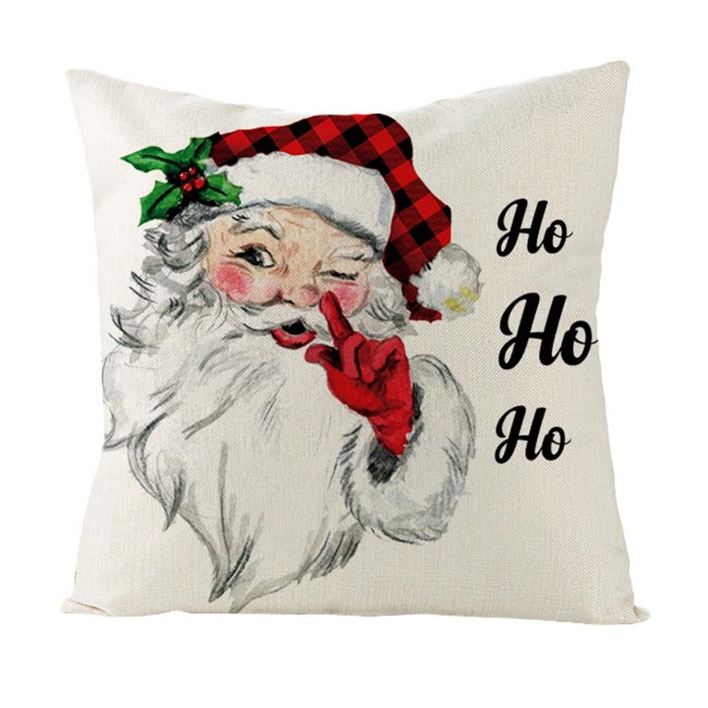 Details about   Snowman Christmas Cushion Cover Santa Cotton Square Pillow Case Sofa Decor Gift 