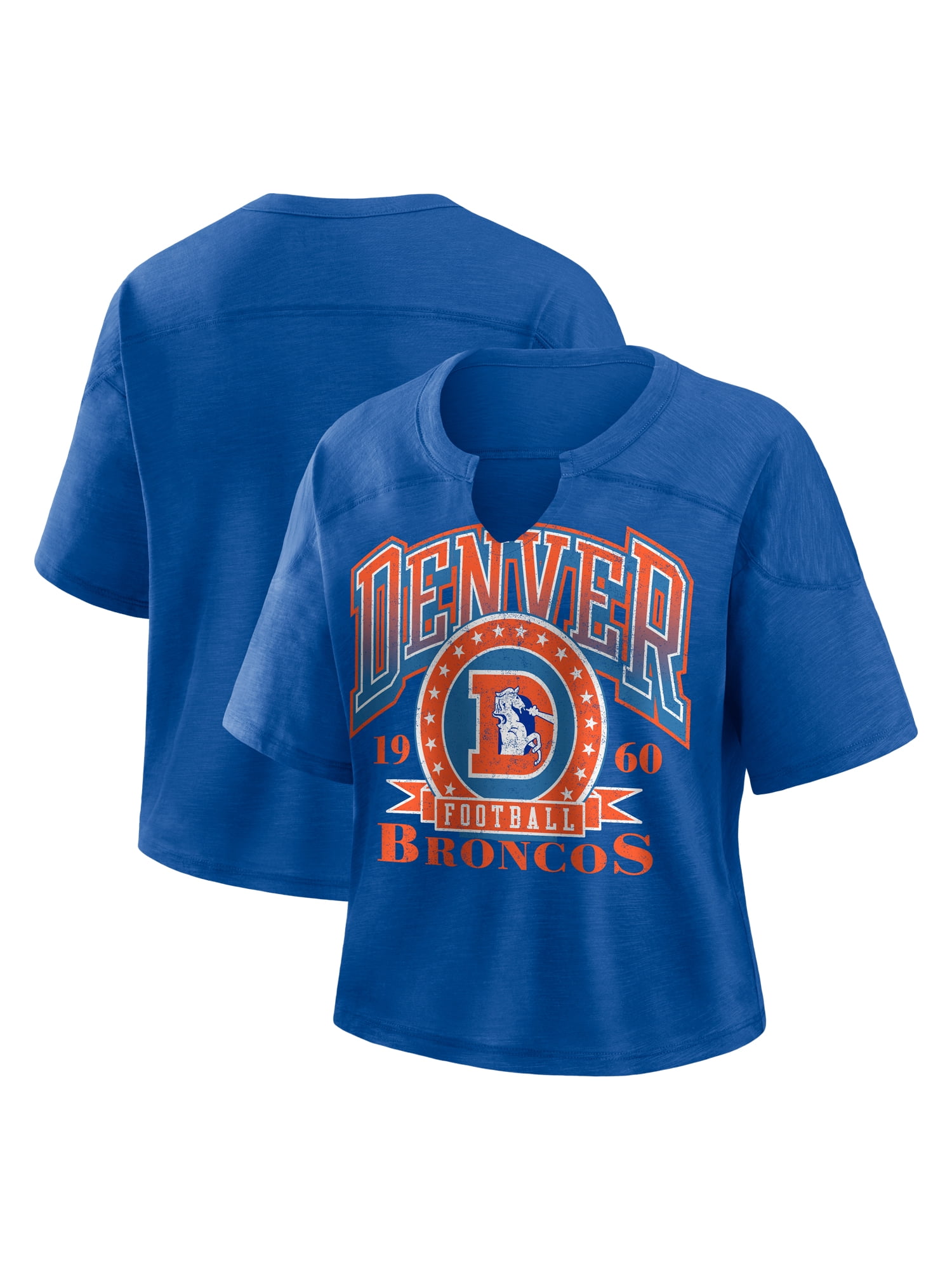 NFL Denver Broncos Women's Cotton Blue Short Sleeve T-Shirt