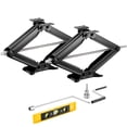 thumbnail image 1 of KFFKFF 9000 lbs RV Scissor Jacks, 4-23.4 in RV Stabilizer Leveling Scissor Jacks, Set of 2, Heavy Duty Stabilizer Jack with Crank Handle, Socket and Bubble Levels, 1 of 9