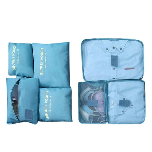GUANGHONG Travel Clothing Sorting and Storage Bag Portable Large Capacity Luggage Classification 7 Piece Storage Bag Closet Storage Bags Suction