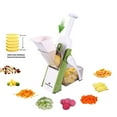 thumbnail image 4 of ONCE FOR ALL Safe Mandoline Slicer, Multi Vegetable Chopper, Potato Slicer for Kitchen, 4 Modes 100+ Presets Adjustable Thickness, French Fry Cutter (5 in 1 Green), 4 of 4