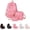 Pink, variant on Bow Backpack for Women, Aesthetic Nylon Backpack , Cute College Laptop Rucksack 3Pcs Set With Bow Pattern