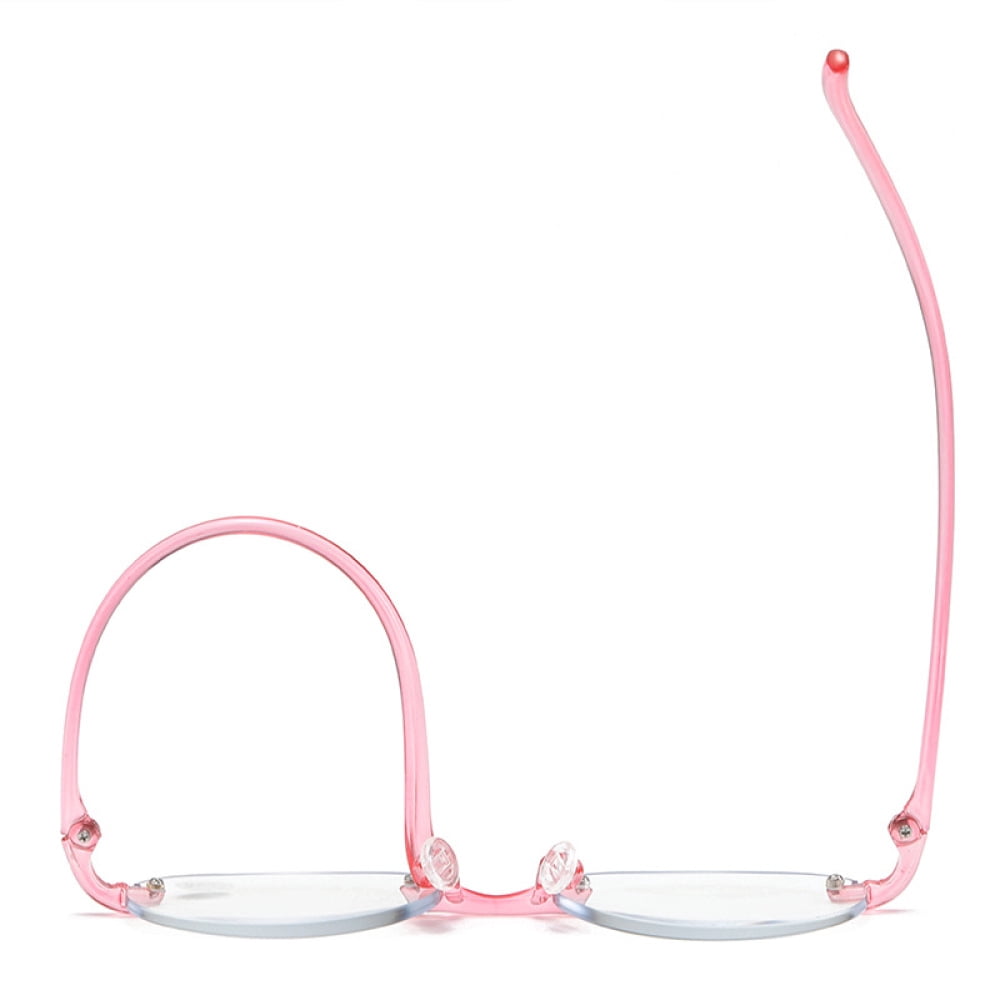 3 Pairs of Pink Frameless TR90 Anti-blue light Reading Glasses 3.00 for Women Rimless Presbyopic Glasses Lightweight Over Readers +3.0