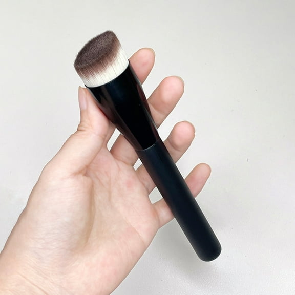 Premium Flat Angled Makeup Brush - Portable Foundation & Concealer Tool (Ideal Gift for Her or Beginners)