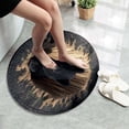 thumbnail image 6 of 3D Black Bear Round Area Rug Tree Ring Rugs Rustic Wood Texture Print Floor Mat Circle Annual Carpet for Home Offices Decor(32 inch), 6 of 7