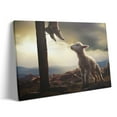 thumbnail image 2 of P&L Art Framed Canvas Wall Art - 24"x20" Jesus and Lamb Canvas Wall Art - Jesus Crucifixion & Lamb Redemption Christian Picture Wall Art Canvas Print Christian Entryway Decor, 2 of 8