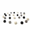 thumbnail image 2 of Hand Crafted Felt from Nepal: Pom Pom Garlands White Black Gray, 2 of 2