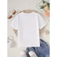 thumbnail image 2 of Adorable camiseta con estampado de fresa "Mamá de la cumpleañera" para niña - Poliéster morado suave, manga corta, cuello redondo, top informal de verano para niña, 2 of 7