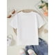 thumbnail image 2 of Camiseta de verano para niña con dibujo de fresa, cuello redondo, tejido de punto informal, 100 % poliéster, ligeramente elástico, corte regular - Rosa, 2 of 6