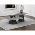 thumbnail image 2 of Eason 2-piece Cocktail Coffee Table Set Concrete and Black, 2 of 10