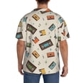 thumbnail image 7 of Balery Retro Vintage Tape Men's Casual Button Down Shirt Short Sleeve Textured Summer Cuban Beach Shirts-Large, 7 of 7