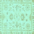 thumbnail image 1 of Ahgly Company Indoor Square Oriental Light Blue Traditional Area Rugs, 6' Square, 1 of 4