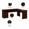 thumbnail image 3 of Bush Furniture Cabot 72" L Shaped Desk with Storage, Harvest Cherry, 3 of 7