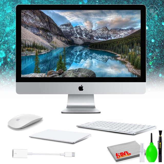 Paquete de accesorios Apple iMac de 27" con pantalla Retina 5K (finales de 2015) con Magic Trackpad 2, cable USB-C a USB y kit de limpieza