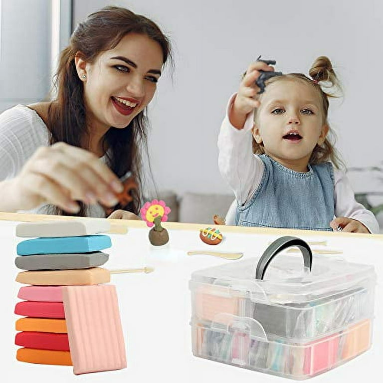 Polymer Clay 50 Colors Modeling Clay for Kids Safe and Non-Toxic