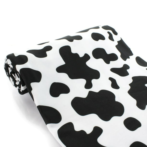 Black Cow DBP Fabric - Double Brushed Polyester 4 Way Stretch - 6 ...