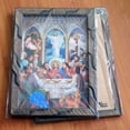 thumbnail image 4 of The Last Supper - Risen Jesus, Oil Painting Style - 13" x 18” Rustic Frame Catholic | La Ultima Cena - Cuadro Rustico, 4 of 4