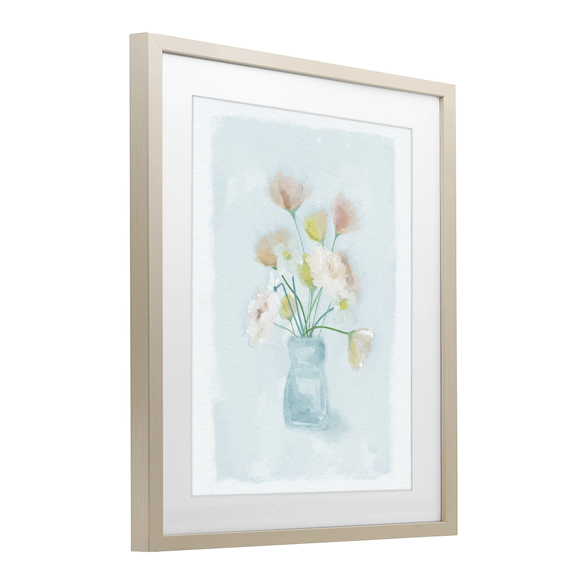 Stupell Industries Pretty Florals in Vase Birch Framed Print Under Glass, design by Leah Straatsma