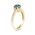 thumbnail image 2 of SZUL Women's 1 1/5 Carat TW Blue and White Diamonds Ring in 14K Yellow  Gold, 2 of 3