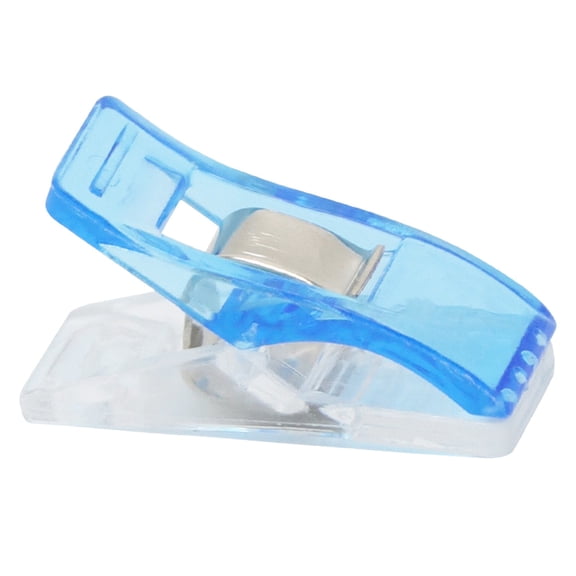 Multipurpose Sewing Clips, 1 Pc Plastic Clips, Premium Quilting Accessories - Assorted Colors Fabric Clips for Sewing Supplies and Crafting Tools, 1.06x0.39x0.55 Inch, Blue