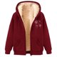 thumbnail image 2 of Chaqueta deportiva informal con capucha y manga larga para mujer, de lana estampada, con capucha y estampado, informal y a la moda., 2 of 4