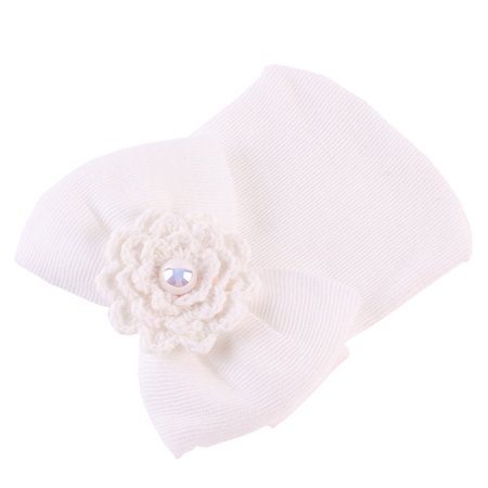 

Kripyery Newborn Baby Flower Shape Elastic Soft Cotton Beanie Cap Hat Headwear Headgear