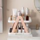 thumbnail image 5 of Shoe rack, shoe cabinet, small household folding shoe rack, 2-tier metal rolling cart, wooden base, foldable design, for bedroom storage, high capacity, durable metal frame, space-saving, 5 of 8