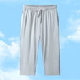 thumbnail image 5 of Ice Silk Pants For Womens Liweisiy Drawstring Elastic High Waist Solid Color Loose Pants Athletic Running Casual Classic Pants With Pockets Light Blue XL, 5 of 7