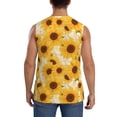 thumbnail image 4 of Uemuo Vintage Marble Pattern Sunflower Pattern Men's Sleeveless T-Shirt,Muscle Athletic Tank Top, Moisture-wicking Quick-dry Breathable Classic Tee Top for Gym Run Outdoor Sports-X-Large, 4 of 8