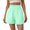 Green, variant on Iugvhana Women's High Waisted Striped Shorts Ruffle Hem Elastic Waistband Loose Fit Summer Casual Shorts Relaxed Fit Beach Shorts Blue S