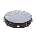 thumbnail image 2 of 2X Tambourine Handheld Drums 8-Inch Double Jingle Sound Reflective Tambourine Musical Instrument Children KTV Party, 2 of 5