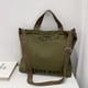 thumbnail image 2 of Bolso de hombro de lona Bolsa mensajera | Bolso de oficina de gran capacidad | Bolso cruzado vintage estilo japonés | Lona duradera, elegante para desplazamientos y eventos formales | Negro, 2 of 3
