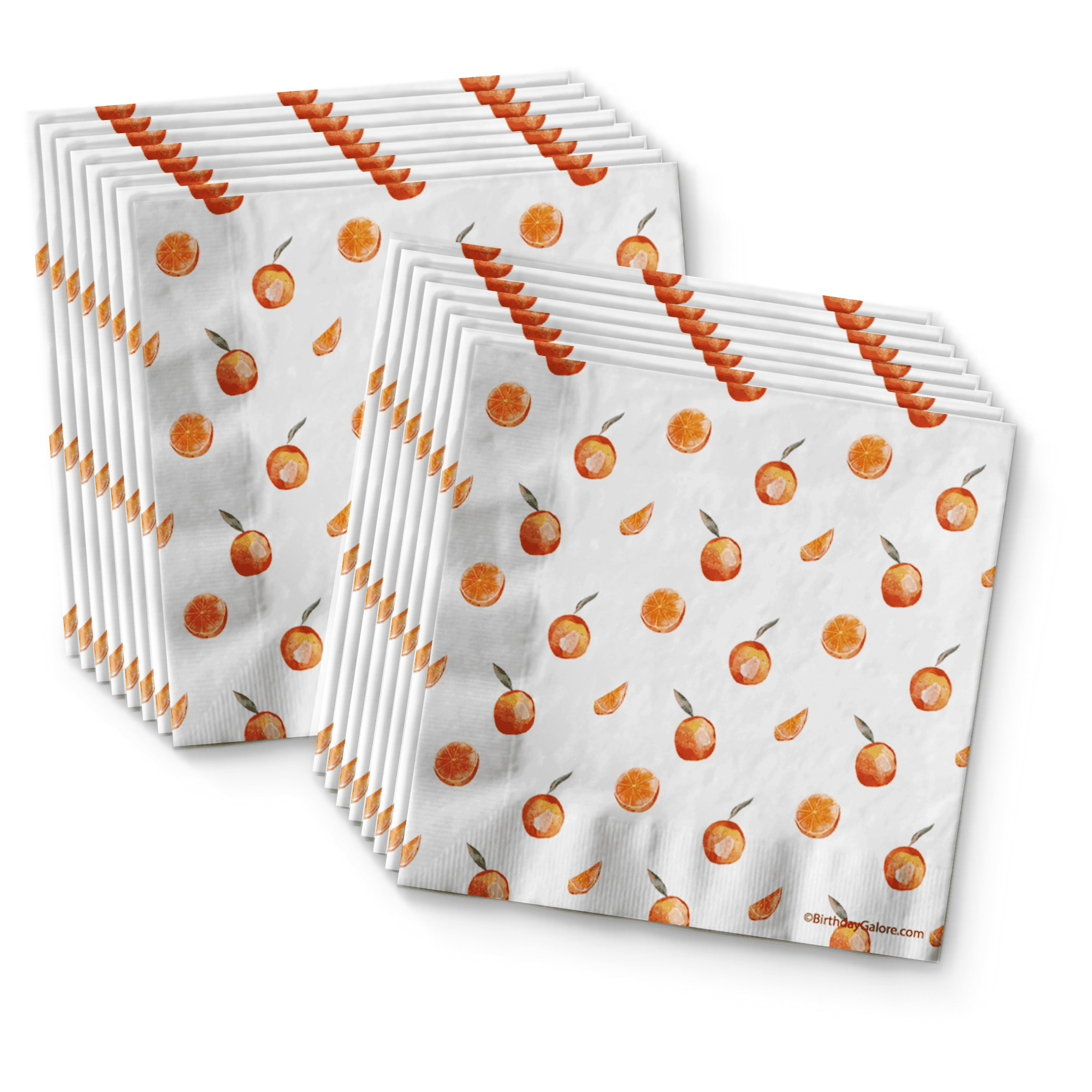 Our Little Cutie Is On The Way Baby Shower Party Supplies - 64 Piece Oranges Baby Shower Tableware Set Includes Large 9" Dinner Plates and 8" Dessert Paper Plates Napkins Cups - Kit for 16