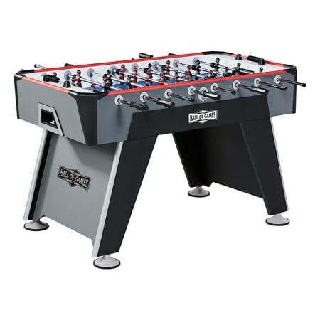 56” Arcade Foosball Table Competition Size, Soccer, Grey/Black by Hall of Games