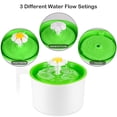 thumbnail image 2 of Fashion Automatic 1.6L Flower Style Dog Cat Kitten Water Drinking Pet Fountain Pet Bowl Drink Dish Filter Orange/Blue/Green, 2 of 9