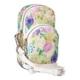 thumbnail image 4 of No Boundaries Women's Rounded Phone Crossbody Bag, Blurred Floral, 4 of 7