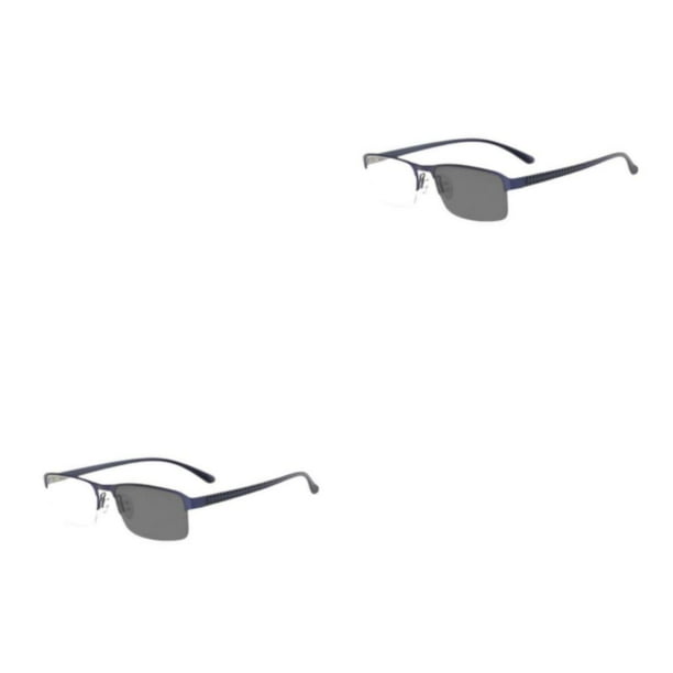 Gafas de Sol de Media Montura para Hombre con Dioptrías Antideslizante Estilo Vintage Qarigey