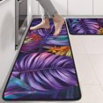 thumbnail image 2 of Kitchen Rugs Sets Of 2,Colorful Leaf Pattern Anti Fatigue Kitchen Mat Rugs Non Slip Washable,Decorative Kitchen Floor Mats for Kitchen,Sink,Laundry,17"x47"+17"x47", 2 of 5