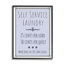 Stupell Industries Self Service Laundry Sign Soft Lavender Charm, 16 x 20, Designed by Darlene Seale