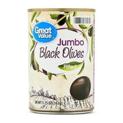 Great Value Jumbo Pitted Black Olives, 5.75 oz