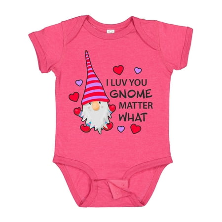 

Inktastic I Luv You Gnome Matter What with Gnome and Hearts Gift Baby Boy or Baby Girl Bodysuit