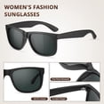 thumbnail image 2 of KALIYADI Square women's Sunglasses Polarized UV Protection Trendy Designer Sun Glasses for Women Men(Black), 2 of 7