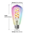 thumbnail image 4 of Feit Electric Smart LED 6W (60W Equivalent) Color Changing, ST21, Medium E26 Base, Dimmable Light Bulb 1Pk, 4 of 13