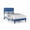 Blue flannel + black trim, size: Twin, variant on Velvet Upholstered Platform Bed Frame – Queen Size, Adjustable Ergonomic Headboard, Heavy Duty Metal & Wood Slats, Anti-Noise EVA Sponge, Easy Assembly – Size: Queen