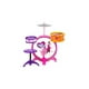 thumbnail image 2 of Bateria MyToy  Fiesta Band Rosa, 2 of 2