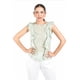 thumbnail image 1 of Blusa de chifon con olanes Roman Fashion /Juvenil, 2669 (Pistache) verde claro M, 1 of 5