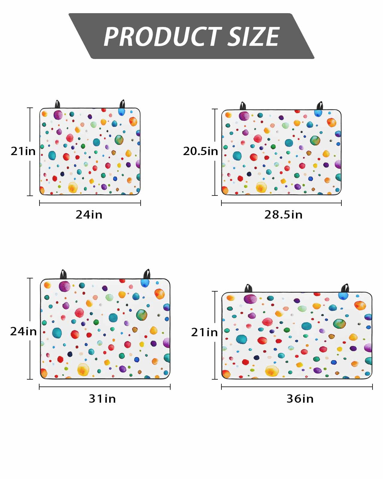 Stove Top Covers for Electric Stove, Colorful Polka Dot Glass Stovetop Cover Protector, Rainbow Color Polka Dots Abstract Induction Cooktop Protector Oven Mat for Kitchen Countertop 24"x21"